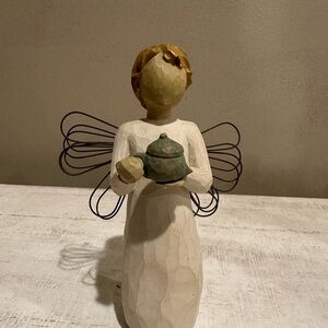 Willow Tree Angel with Green and Brown Accents